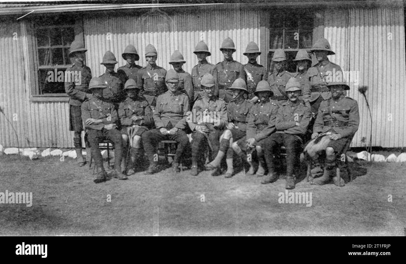The Second Boer War, 1899-1902 Troops of the 1st Battalion, Gordon Highlanders. Stock Photo