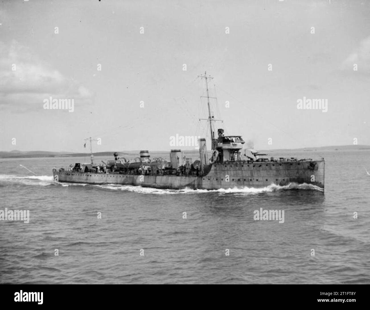 . Photograph of British Acorn class destroyer HMS Redpole leaving ...