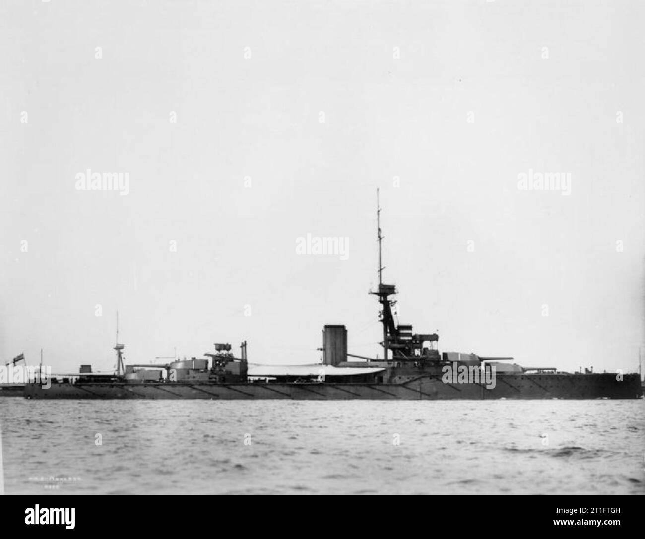 British Battleships of the First World War HMS MONARCH as completed. Stock Photo