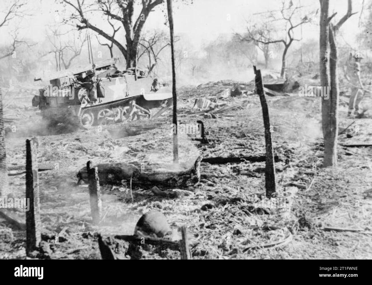 The British Army In Burma 1945 A Bren Gun Carrier Moves Through The The British Army In Burma 1945 A Bren Gun Carrier Moves Through The