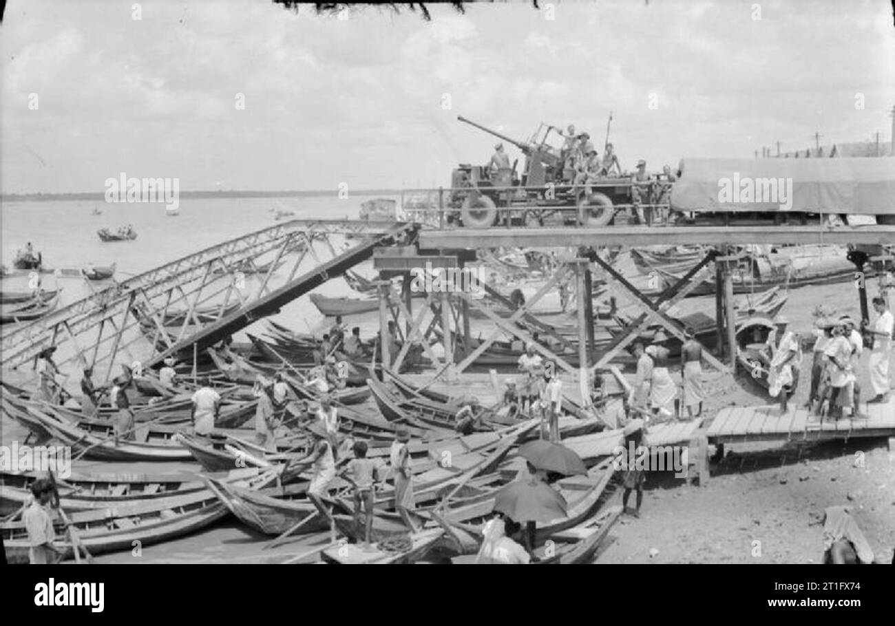 The British Army in Burma 1945 A mobile 40mm Bofors antiaircraft gun
