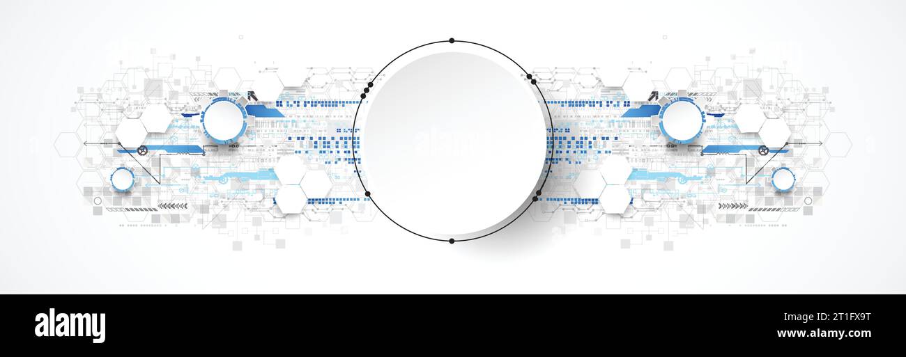 Abstract circle technology concept. Circuit board, high computer color ...
