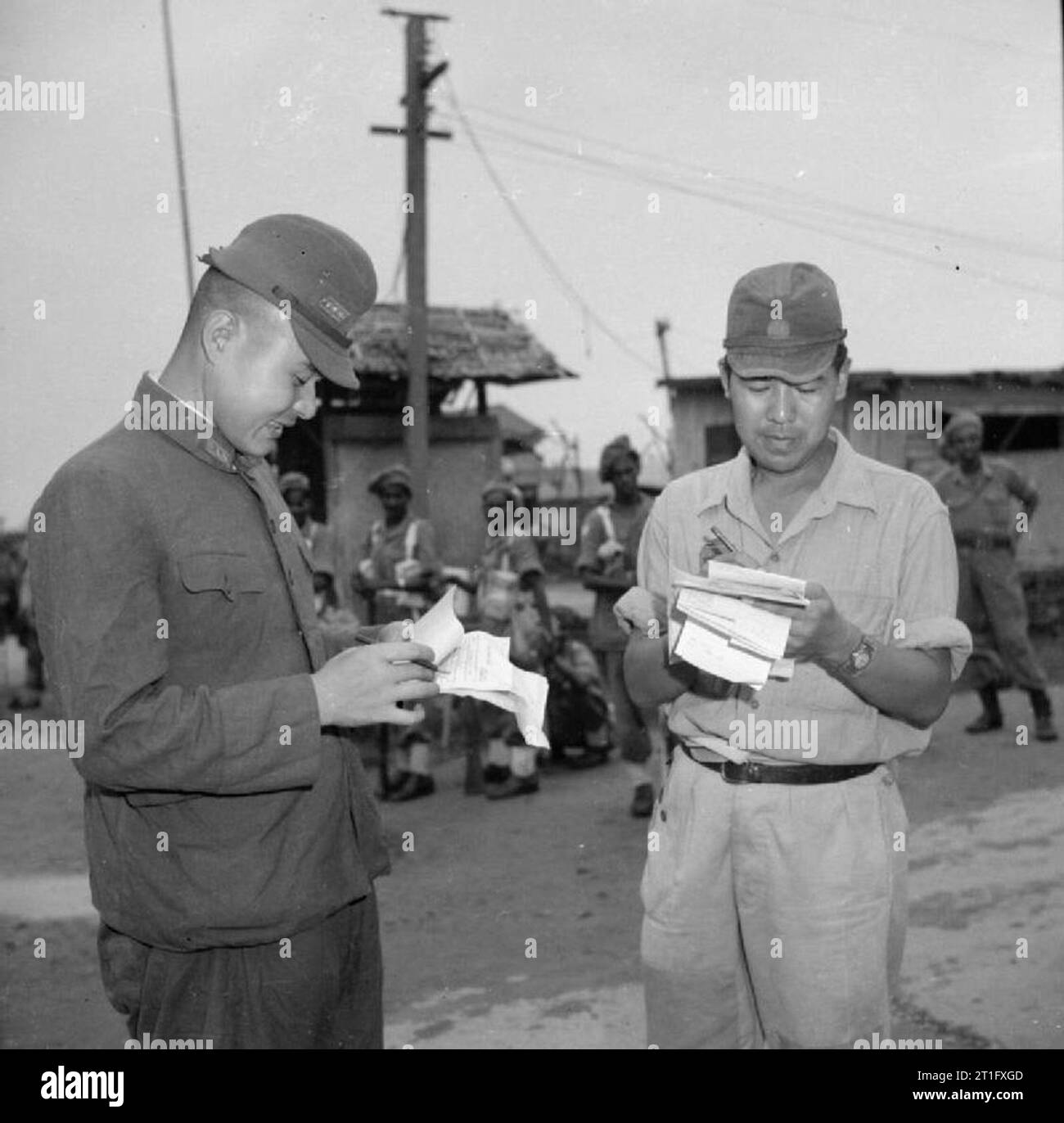 The British Reoccupation Of Burma Japanese Officers Check The Nominal 