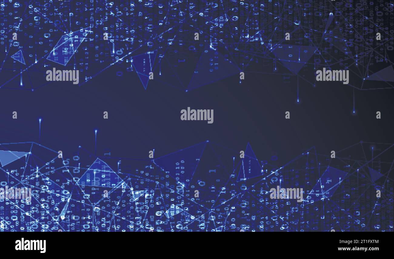Technology background. Big data concept. Binary computer code. Vector ...