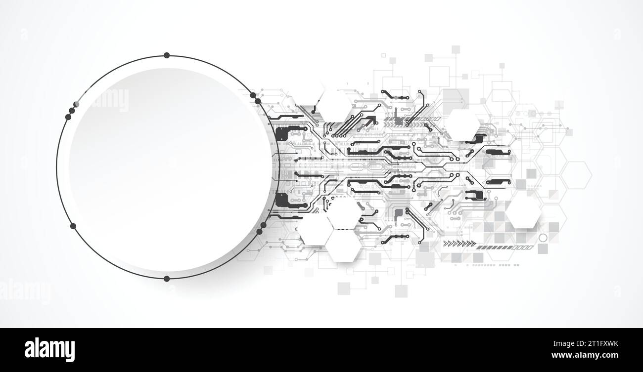 Abstract circle technology concept. Circuit board, high computer color ...
