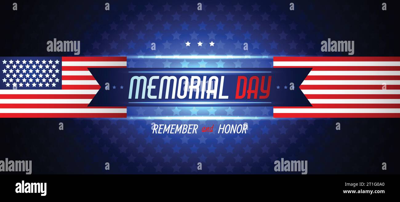 Happy Memorial Day. Greeting card. Vector illustration Stock Vector ...