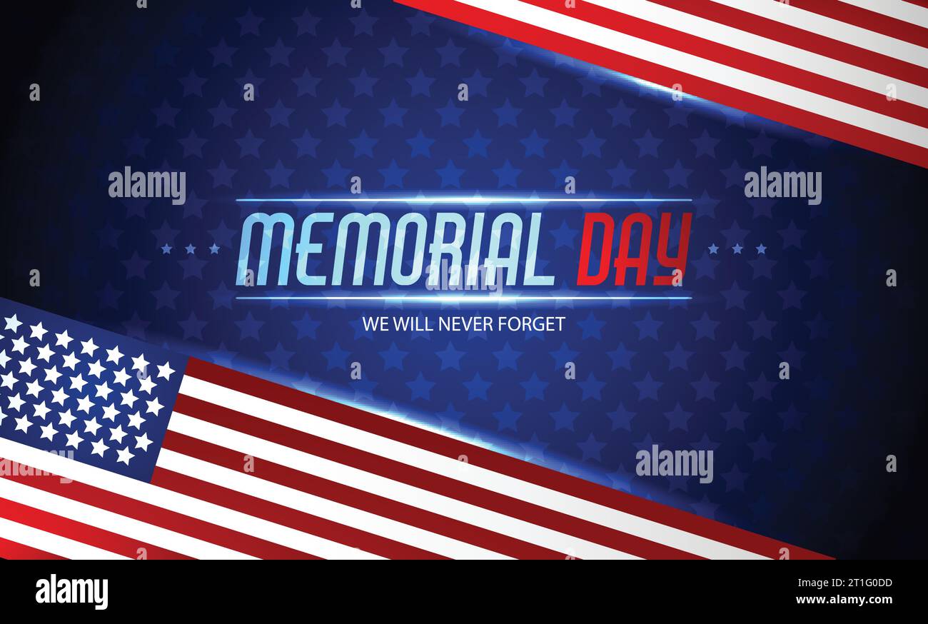 Happy Memorial Day. Greeting card. Vector illustration Stock Vector ...