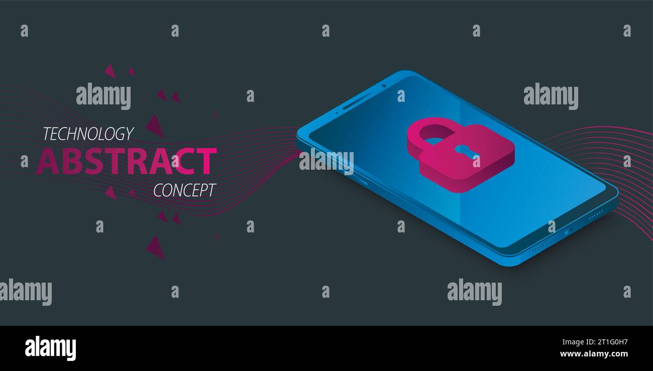 Mobile security protection. Vector illustration Stock Vector Image ...
