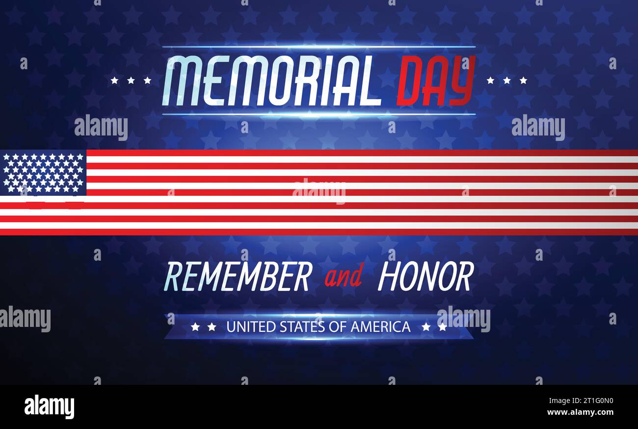 Happy Memorial Day. Greeting card. Vector illustration Stock Vector ...