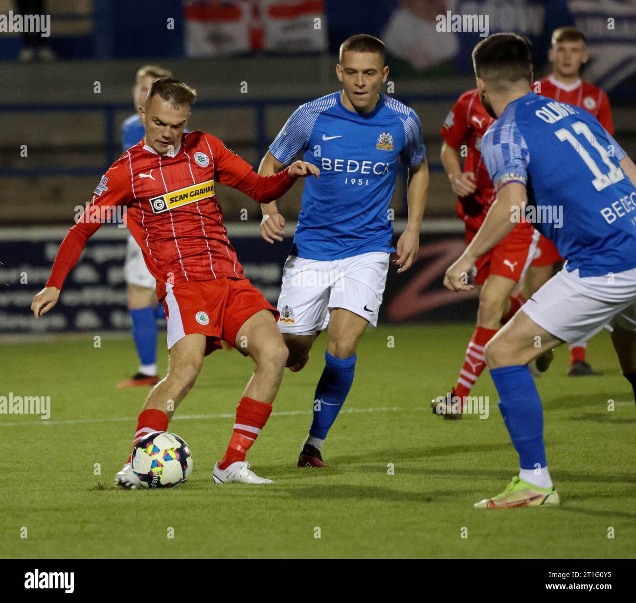 Mourneview Park, Lurgan, County Armagh, Northern Ireland, UK. 13th Oct