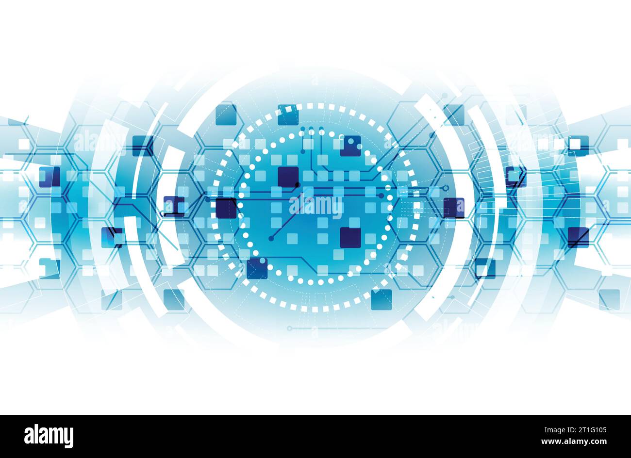 Vector illustration, Hi-tech digital technology and engineering theme ...