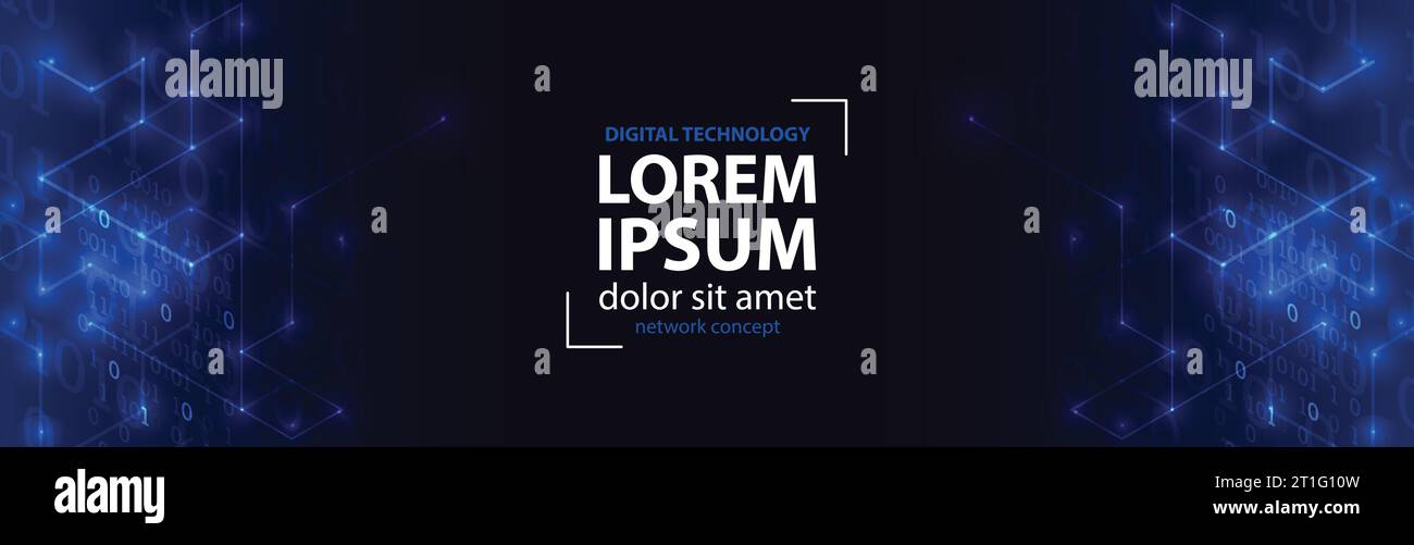 Technology background. Binary computer code. Vector illustration Stock ...