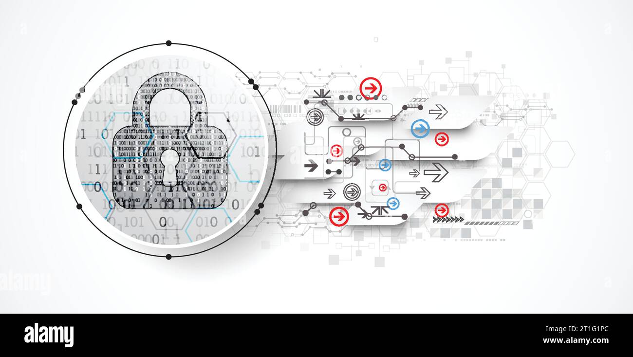 Protection mechanism, system privacy (GDPR). Vector illustration Stock Vector