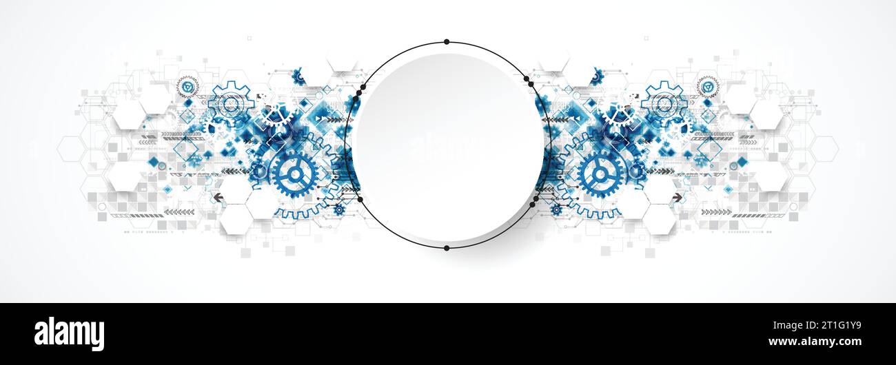 Abstract circle technology concept. Circuit board, high computer color ...