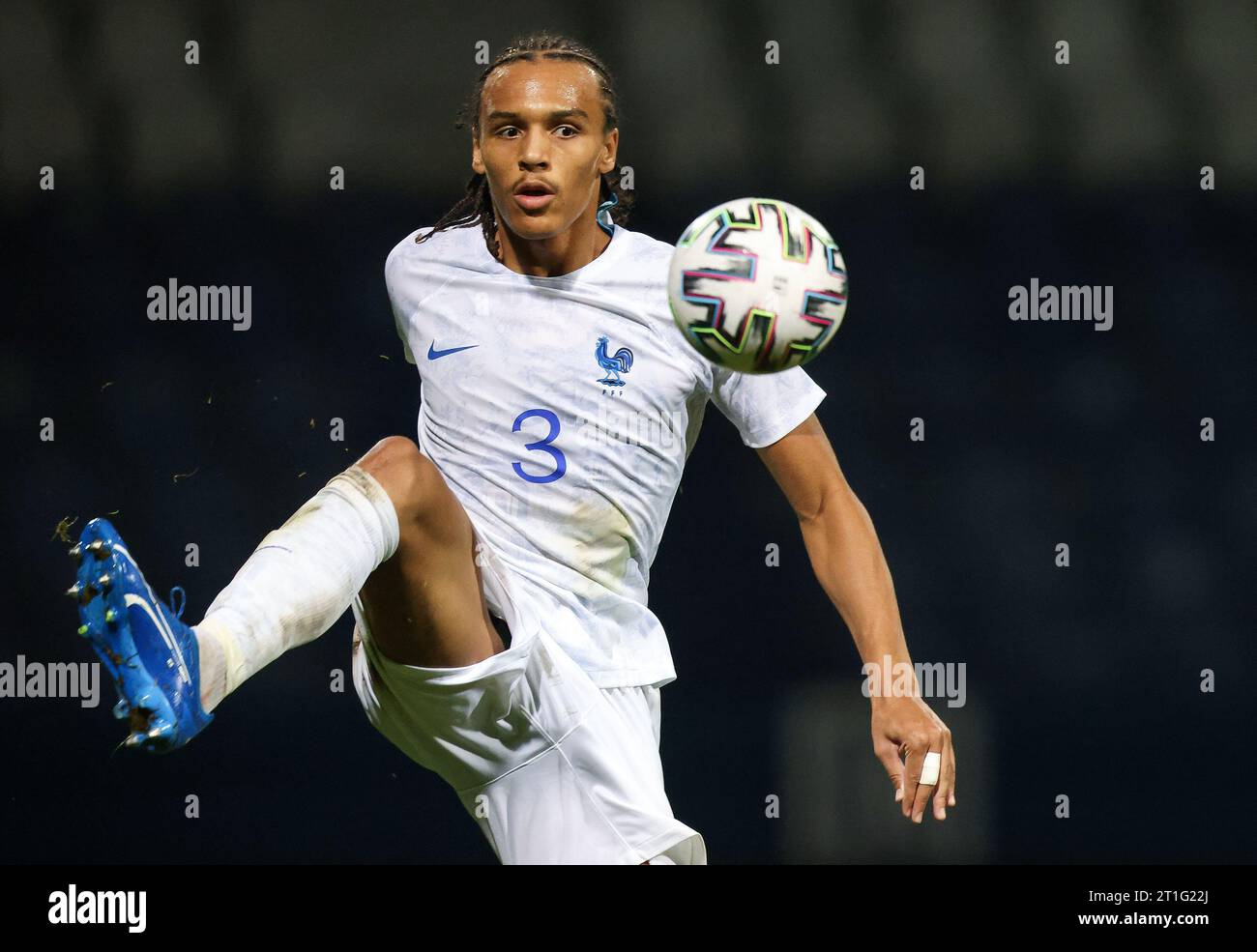 Sarajevo, Bosnia And Herzegovina. 13th Oct, 2023. Kiliann Sildillia of France in action during the U21 EURO Qualification Group H match between Bosnia and Herzegovina and France at Grbavica Stadium in Sarajevo, Bosnia and Herzegovina, on October 13, 2023. Photo: Armin Durgut/PIXSELL Credit: Pixsell/Alamy Live News Stock Photo