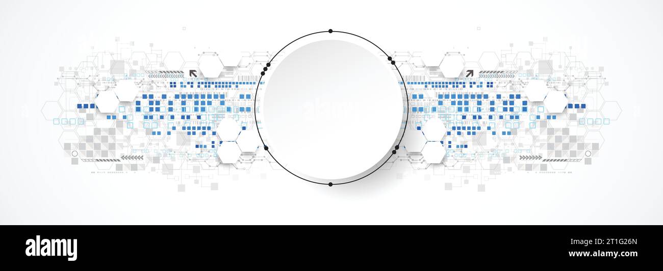 Abstract circle technology concept. Circuit board, high computer color ...