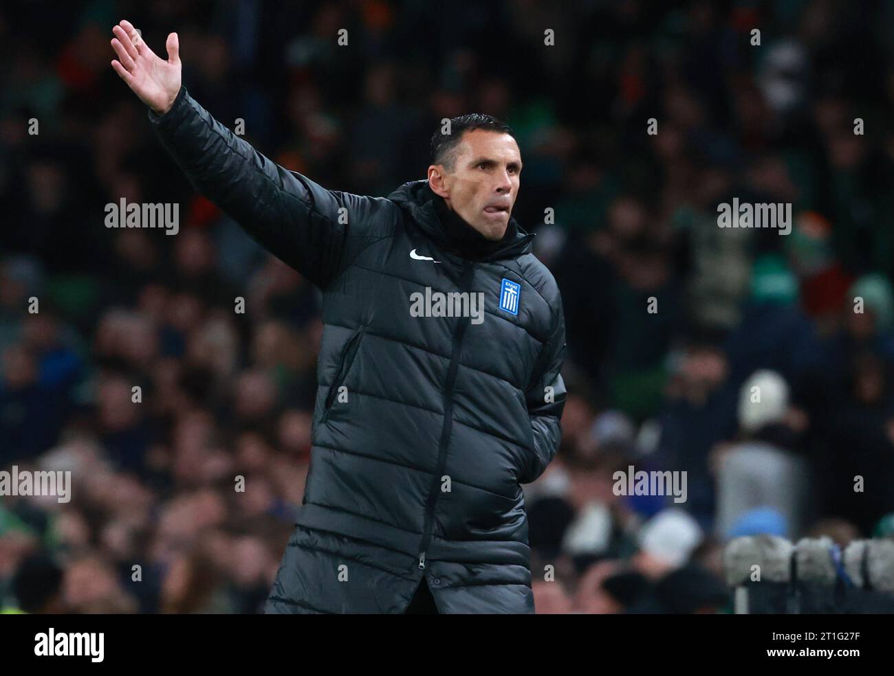 Greece head coach Gus Poyet during the UEFA Euro 2024 Qualifying Group ...