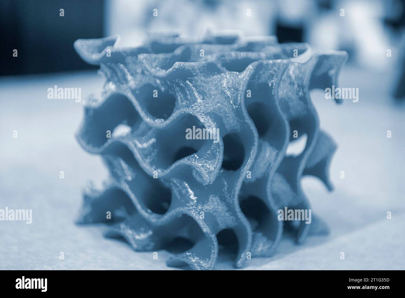 Object model printed on a 3D printer from molten plastic. 3D printer ...