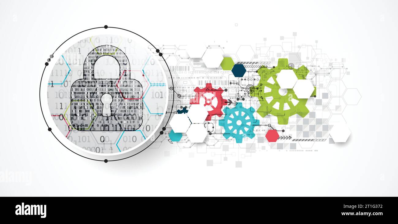 Protection mechanism, system privacy (GDPR). Vector illustration Stock Vector