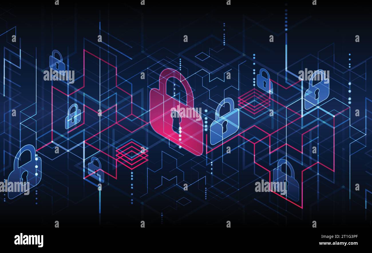 Protection mechanism, system privacy. Vector illustration Stock Vector ...