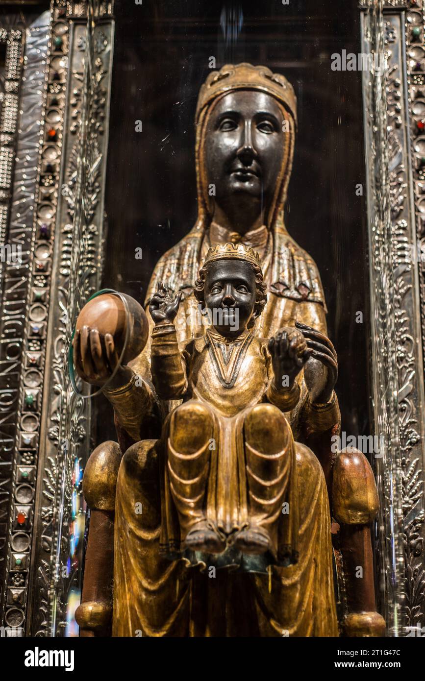 Moreneta Statue, Montserrat Monastery, Catalunya, Spain Stock Photo