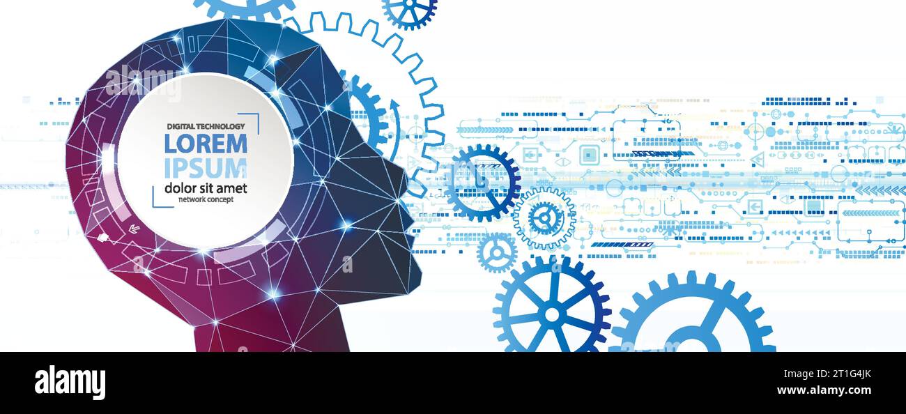 Artificial Intelligence concept. Creative brain concept background ...