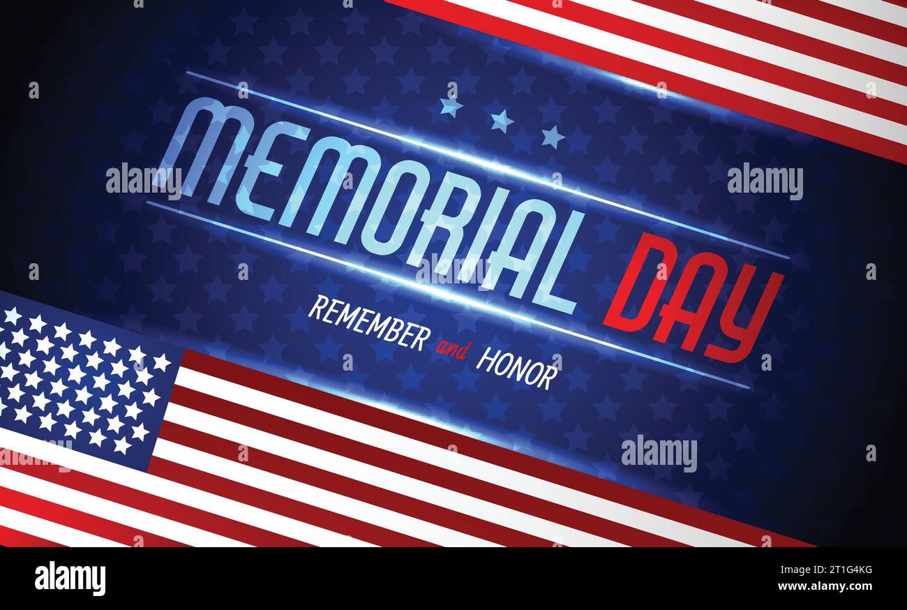 Happy Memorial Day. Greeting card. Vector illustration Stock Vector ...