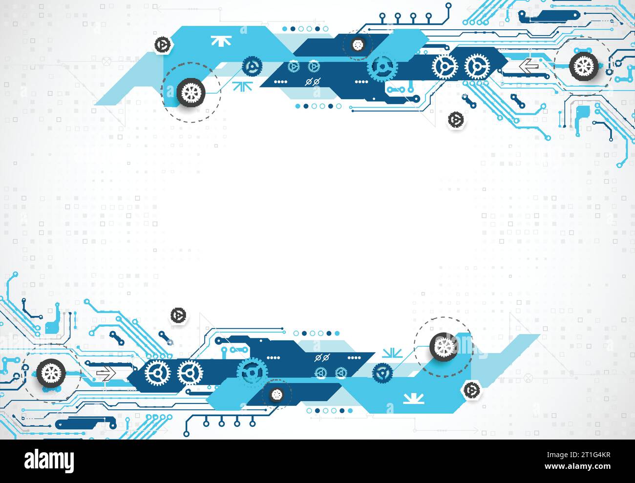 Vector illustration, Hi-tech digital technology and engineering theme ...