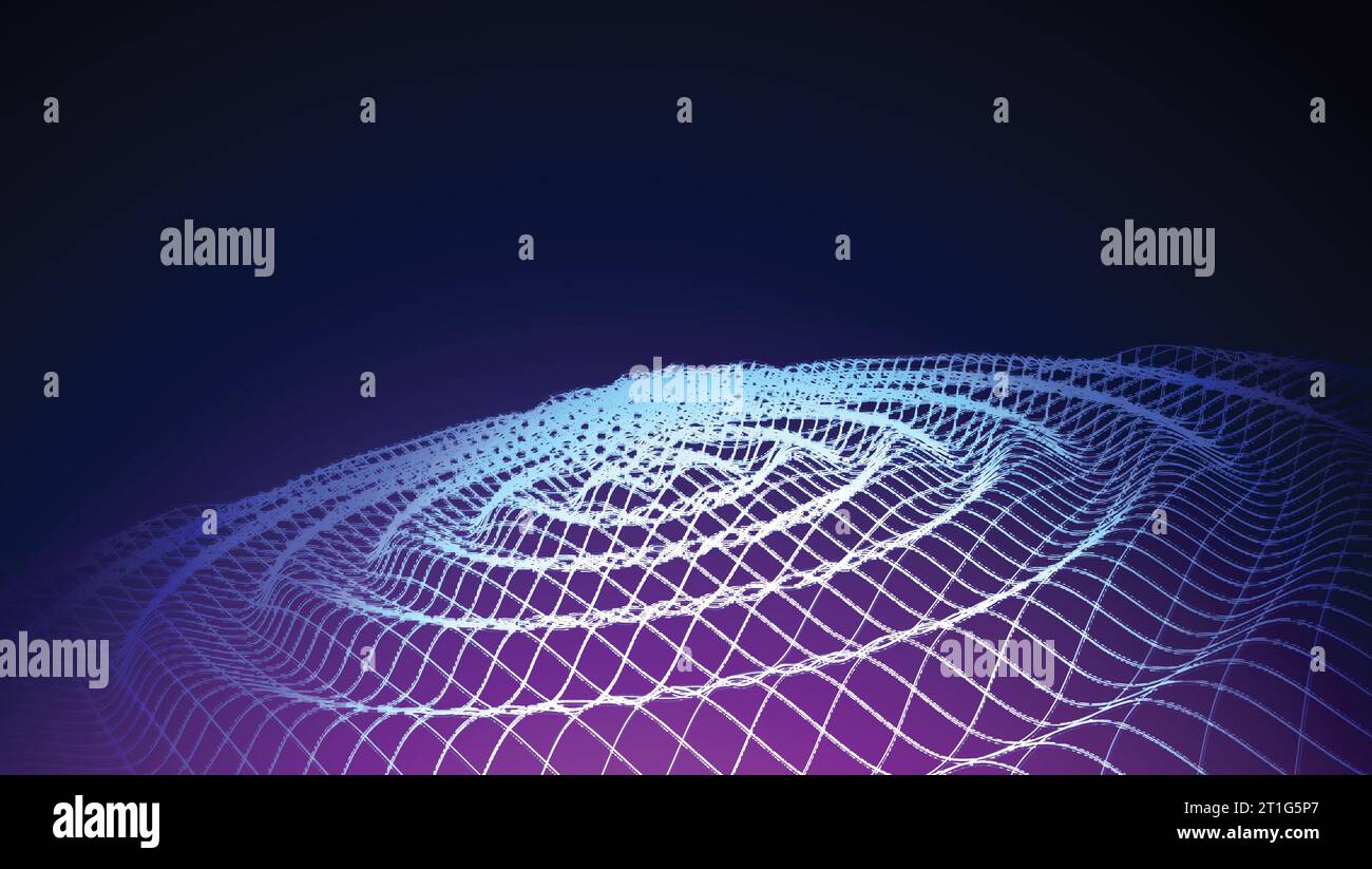 Wave abstract colorful background. 3d grid. Big data. Futuristic vector ...