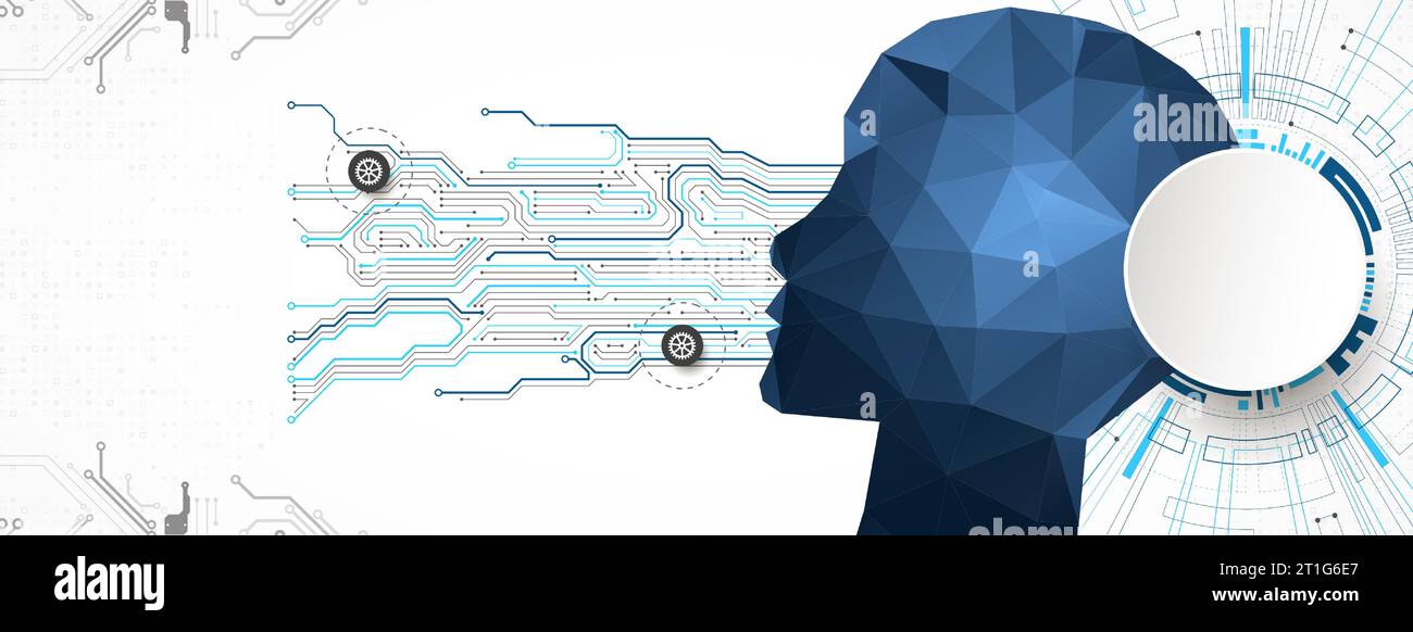Mind Technology Vector Artificial intelligence (AI) Machine cyber mind. Technology vector ...