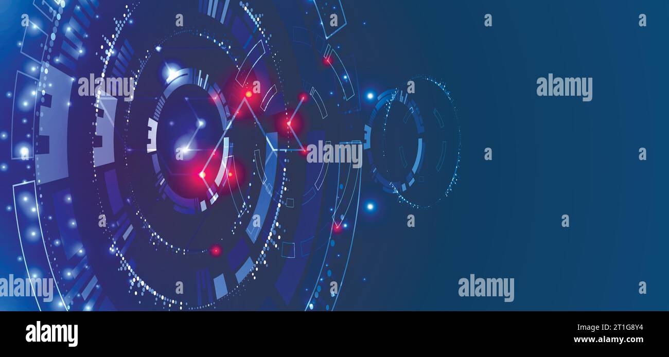 Abstract technology concept. Circuit board, high computer color ...