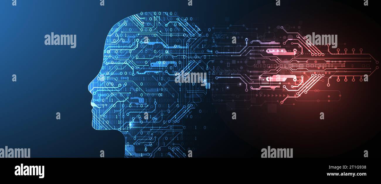 Artificial intelligence ai and big data concept machine cyber mind