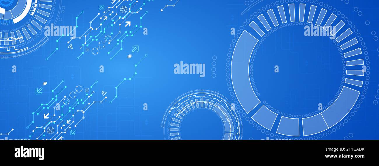 Abstract technology concept. Circuit board, high computer color ...