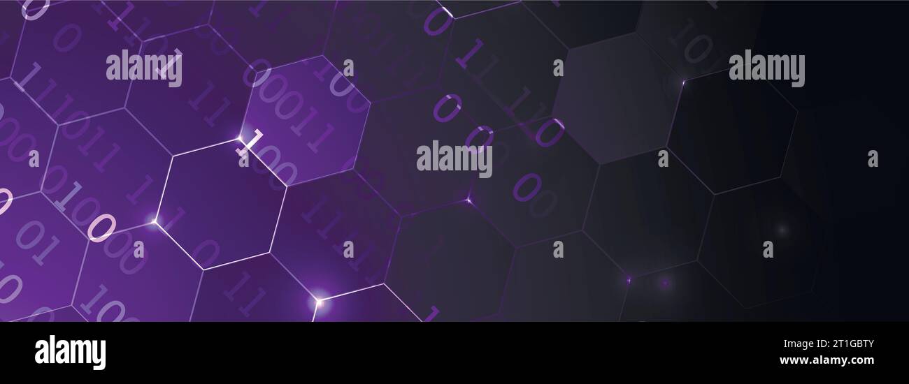 Abstract hexagon futuristic background for design works. Stock Vector