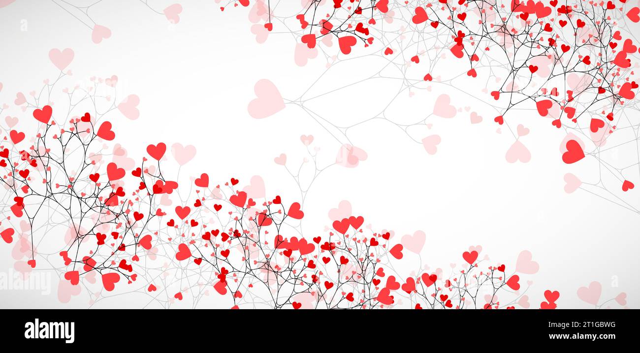 Abstract tree made with hearts. Vector Stock Vector