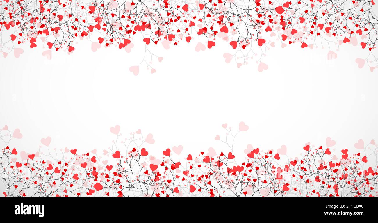 Abstract tree made with hearts. Vector Stock Vector