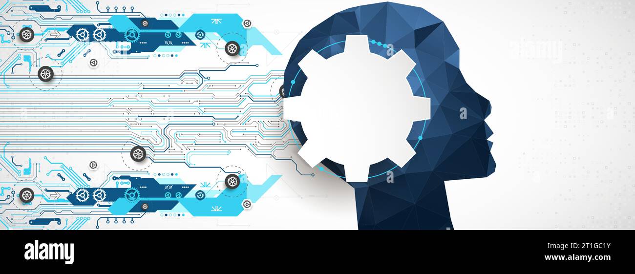 Mind Technology Vector Artificial intelligence (AI) Machine cyber mind. Technology vector ...
