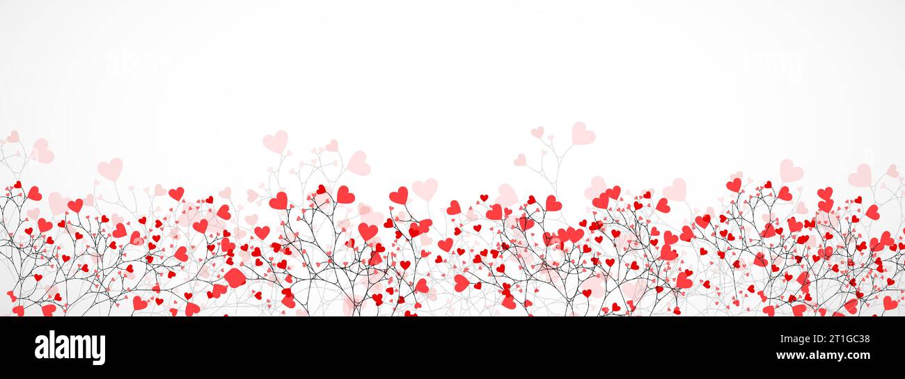 Abstract tree made with hearts. Vector Stock Vector