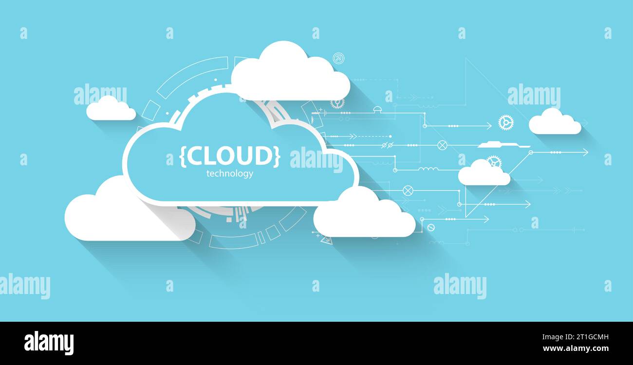 Web cloud technology, business abstract background. Stock Vector