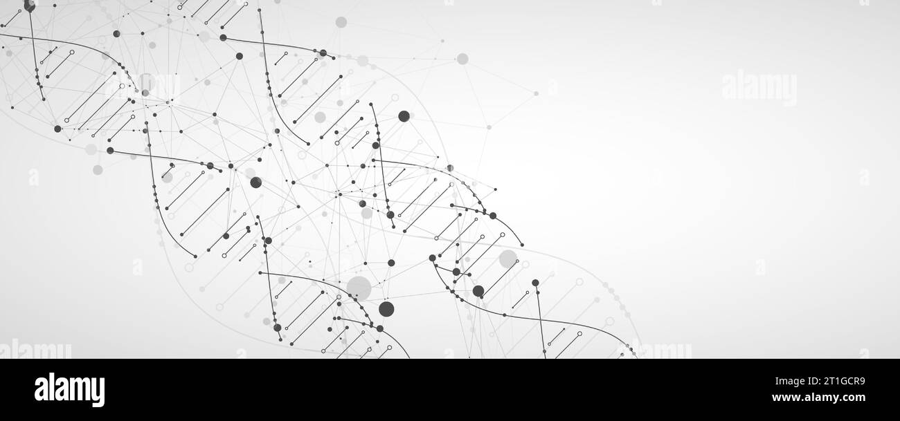 Science template, wallpaper or banner with a DNA molecules. Vector ...