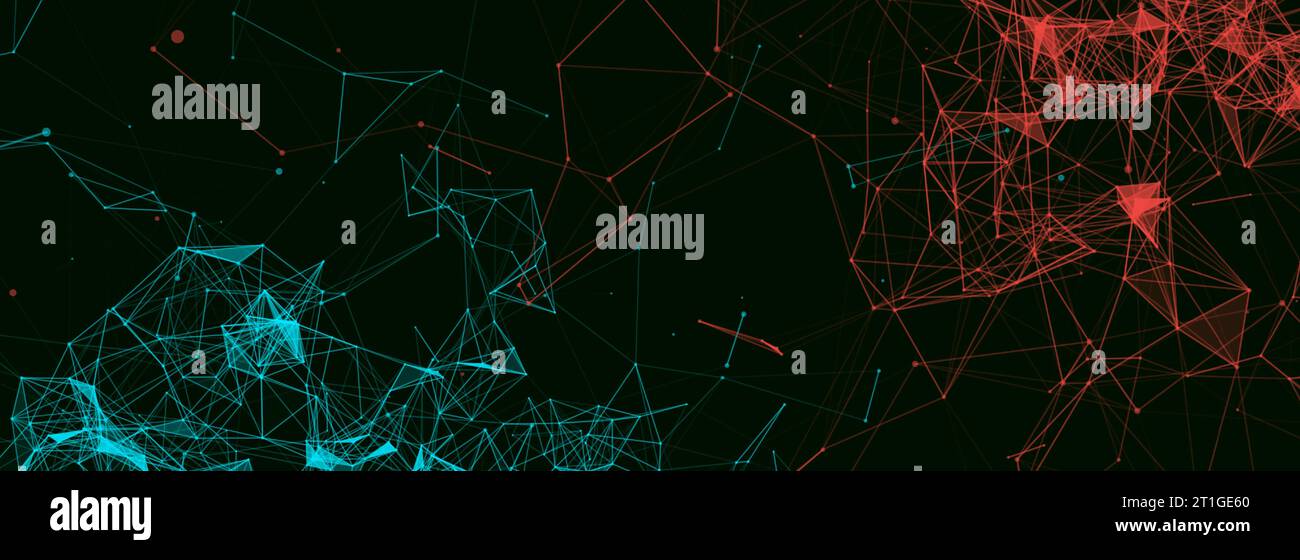 Abstract polygonal vector background with connecting dots and lines ...