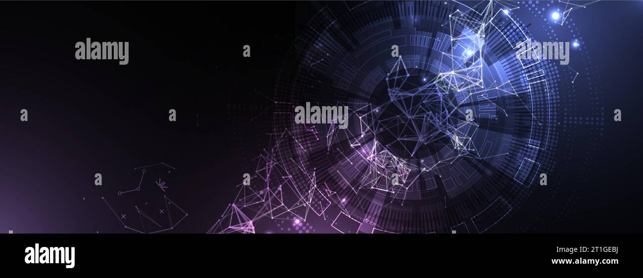 Abstract technology background with plexus effect. Vector illustration ...