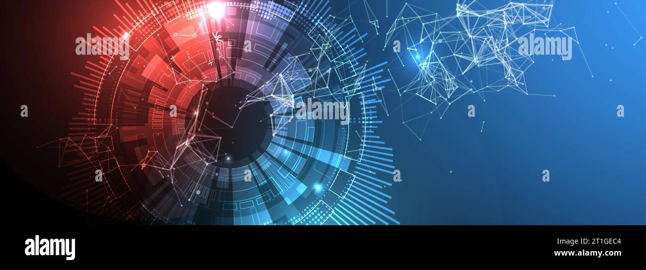 Abstract technology background with plexus effect. Vector illustration ...