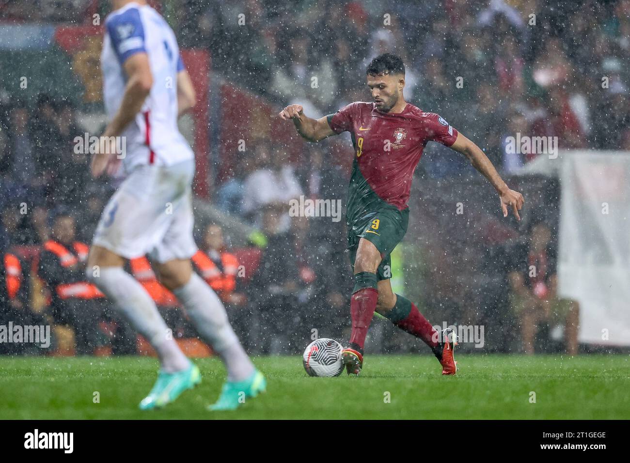 Dragon Stadium, Porto, Portugal. 13 October, 2023. Gonçalo Ramos at the Portugal vs Eslováquia - Euro 2024 Qualification, Group Stage, Group J. Stock Photo