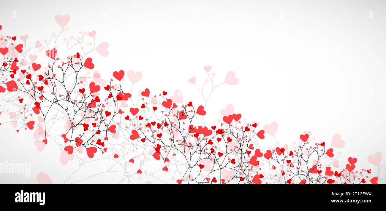 Abstract tree made with hearts. Vector Stock Vector