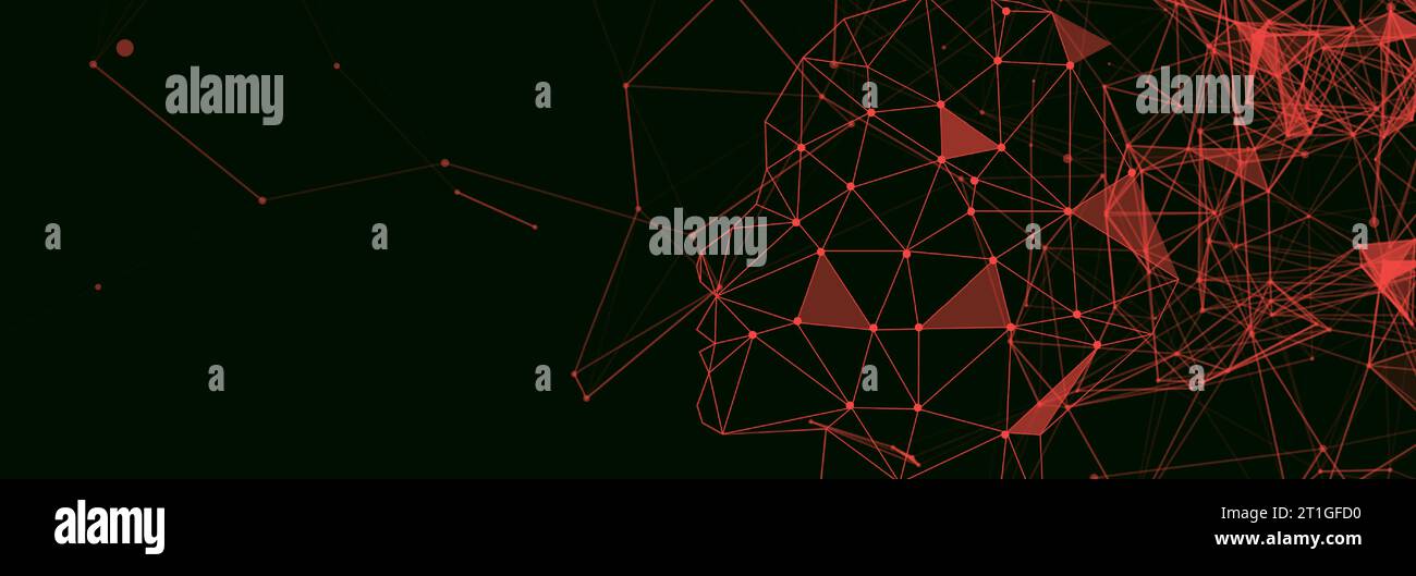 Artificial Intelligence concept.  Creative brain concept background. Vector science illustration. Stock Vector