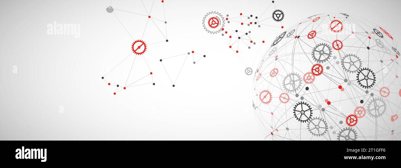 Abstract technology sphere background. Global network concept Stock ...