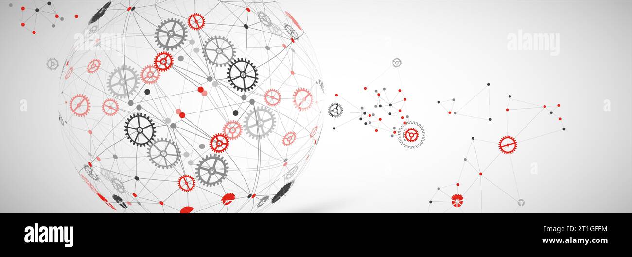 Abstract technology sphere background. Global network concept Stock ...