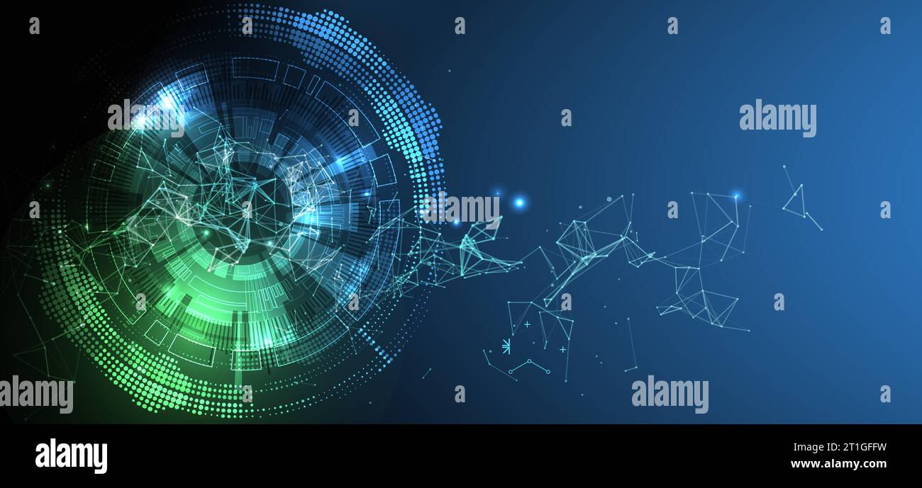 Abstract technology background with plexus effect. Vector illustration ...
