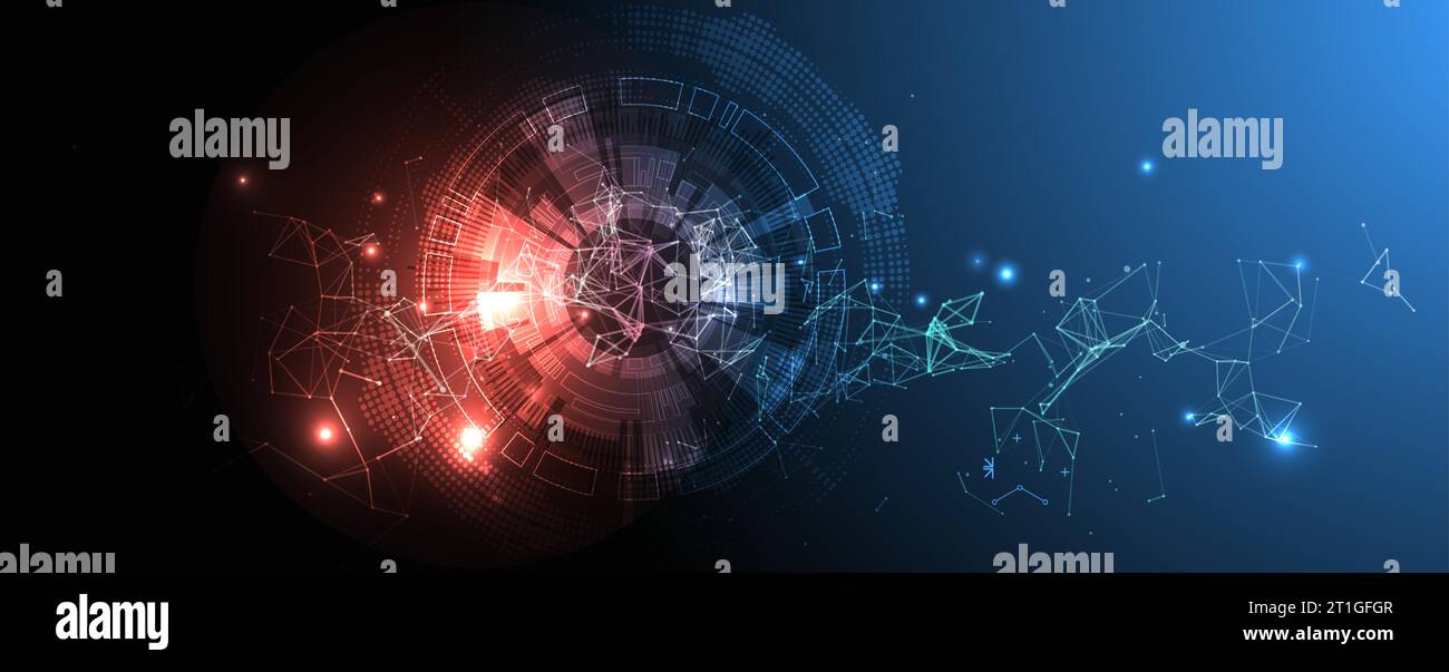 Abstract technology background with plexus effect. Vector illustration ...
